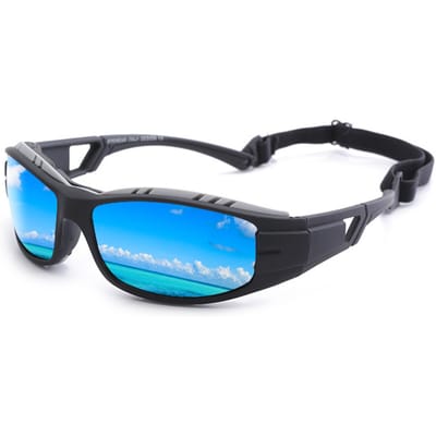 Lunettes de Soleil Sportives UV400 pour Hommes Femmes Verre Teinté Pêche Ski Expédition Alpinisme Montagnes Éblouissantes Cool black