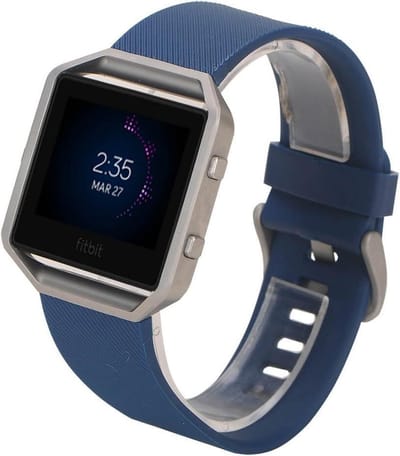 watchbands-shop.nl Siliconen bandje - Fitbit Blaze - DonkerBlauw - Large
