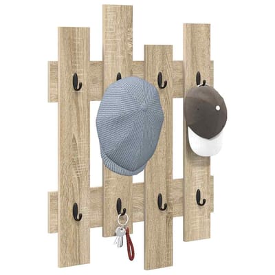 vidaXL - Wandgemonteerde - kapstok - Muurmontage - Sonoma - Eik - 60 - x - 3 - x - 82 - cm