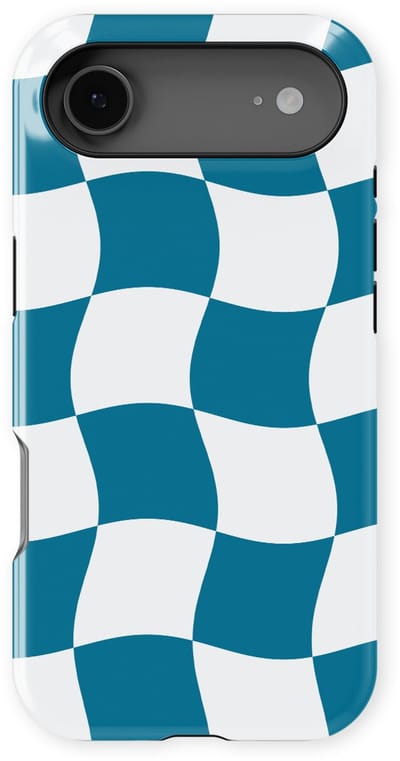 Checkered Warp Hoesje geschikt voor iPhone 17 Air | Geschikt Voor Mag | Uniek Design Hoesje | Beschermhoes geschikt voor iPhone 17 Air Frozen Motion