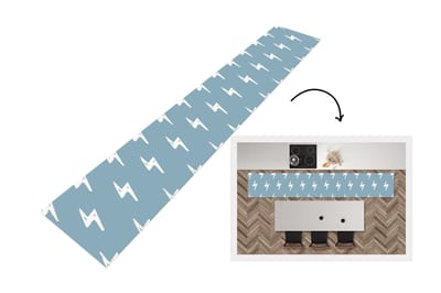 Keukenloper - Loper keuken - Jongens - Patronen - Kinderen - Bliksem - 300x50 cm - Keukenloper vinyl