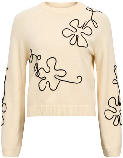 Object Objlaney Rubin Ls Pullover Truien & vesten Dames - Sweater - Hoodie - Vest- Zand - Maat M