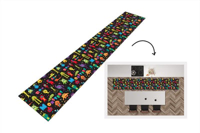 Keukenloper - Loper keuken - Design - Monster - Feest - Kinderen - 300x50 cm - Keukenloper vinyl