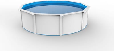 Interhiva Zwembad Bonaire – Rond Stalen Zwembad 4,60 x 1,20 m – Inclusief Filterinstallatie & Afdekzeil – Compleet Zwembadpakket voor de Tuin
