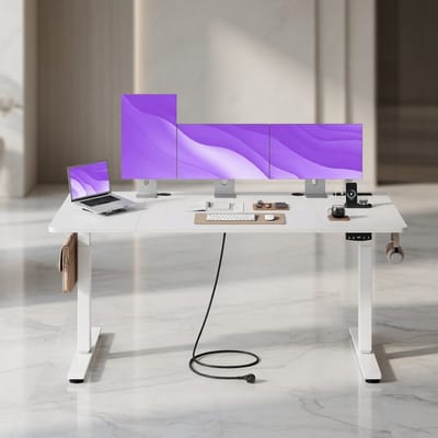 Elektrisch Zit-Sta Bureau 140x70 cm met Memory Functie, Anti-Collisie & Kabelmanagement – Ergonomisch Hoogte Verstelbaar Bureau voor Home Office – Mobili Bella