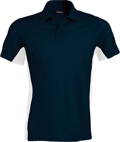 Kariban Heren Poloshirt met korte mouwen (Dual Colour) (Marine / Wit)