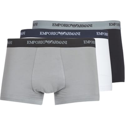 Emporio Armani Boxer à Imprimé Lettres Color Block Lot de 3 Sous-vêtements Homme 111357-CC717-02910 S gray