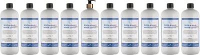 Body & Hair White Lotus 1 liter met gouden pomp - set van 10 stuks - 2 in 1 voor lichaam en haar - voordeelverpakking