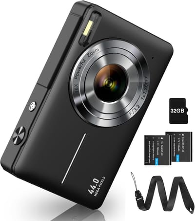 SNJY® Vlog Camera voor Beginners - Videocamera voor Kinderen - Handycam - 1080p - Zwart