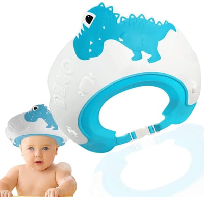 Dailygoods- Douchemuts Verstelbaar - Shampoo Bescherming - Babyvizier voor Ogen - Douchemuts Kind - Geschikt voor Hoofdomtrek 38-60 cm - Geel - Shampoo Kap