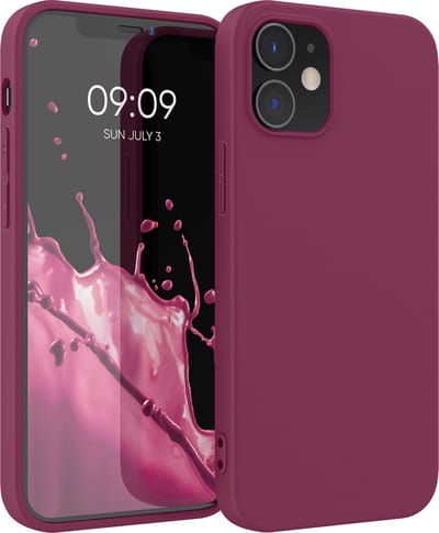 kwmobile telefoonhoesje geschikt voor Apple iPhone 12 / iPhone 12 Pro - Hoesje voor smartphone - Back cover in bordeaux-violet