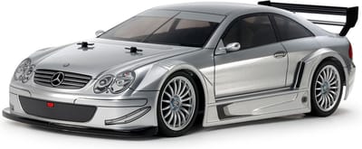 Tamiya Modelbouwpakket Auto - 47493 RC Mercedes-Benz CLK AMG 2002 - TT-02 Silver RC Plastic - 1:10 - Modelbouw