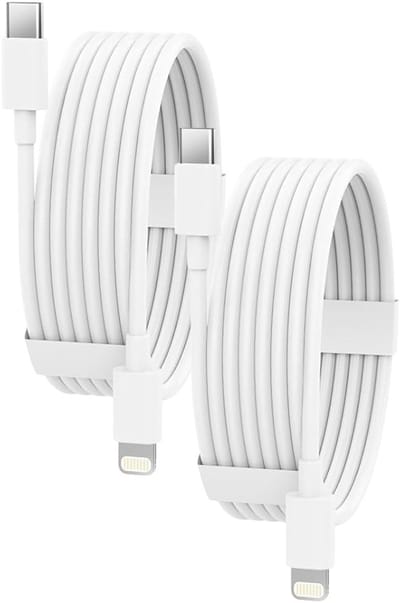 USB C naar Geschikt voor: USB Lightning Kabel - 3 Meter Oplaadkabel 2x - Snel Lader USB-C Oplader - Wit