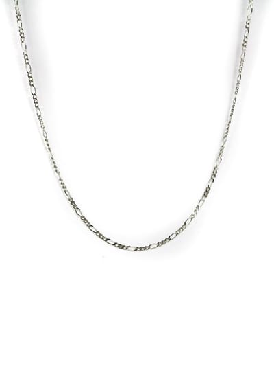 ABkettinkjes - Zilveren ketting - Schakelkettinkje - Zilver - Zonder hanger - Figaro - 75cm lang - 1.5mm breed)