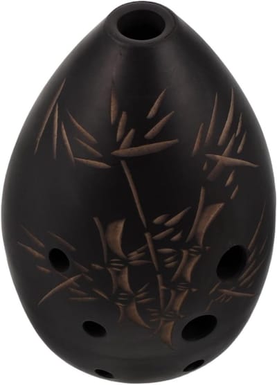Aardewerk Ocarina - Muziek Instrument - Muziek Leren - Acht Gaten - 10.5 cm - Bruin