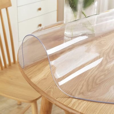 Ronde Transparante Tafelbeschermer 110 cm - Waterdicht PVC Tafelfolie 3mm voor Keuken en Woonkamer