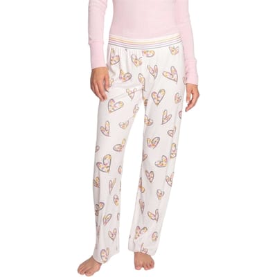 PJ Salvage Dames/Heren Hartjes & Bloemen Loungebroek (Off White)