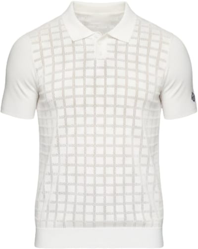 OMBRE Polo - Regular Fit - Viscose - Korte Mouw Wit L