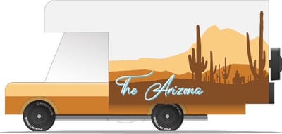 Candycar World: ARIZONA RV (AZY68) 10,2x4,8x5,1cm, wooden diecast, in giftbox, 3+