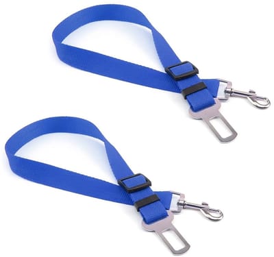 Dailygoods- Hondenveiligheidsgordel Verstelbaar - Veiligheidstuigje - Hondenriem - 2 Stuks - Universeel - Nylon 71 cm max lengte - Hondentuigje