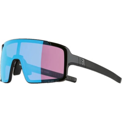 BBB Cycling Chester FLUX Fietsbril Heren en Dames - Hoog Contrast Sportbril - Wielrenbril Met FLUX Lens - Anti-Condens - Glanzend Zwart Blauw - BSG-74