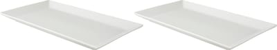 Palmer - White Delight - Schaal - 2 stuks - 33 x 18,5 cm - Wit - Porselein - Bordenset