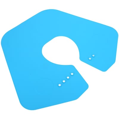 Collier de Coupe de Cheveux Silicone Salon Barbier Cape de Coupe de Cheveux Protection Enveloppante pour le Cou Coussin de Coiffure Blue
