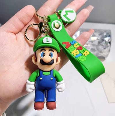 Pradeo - Alternatieve Sleutelhanger Van Luigi - Super Mario - Hard Siliconen - Cadeau Voor Volwassenen en Kinderen - Geschenk Voor Verjaardagen en Feestdagen - Cadeautje Voor Hem & Haar - Key Chain