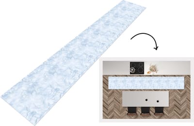 Keukenloper - Loper keuken - Patronen - Waterverf - Grijs - Marmer - 300x50 cm - Keukenloper vinyl