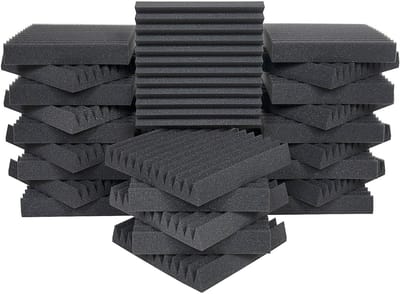 Akoestisch Schuim - Geluidsisolatie Panelen - Studio Geluid - Effectieve Geluidsabsorptie - 24 Stuks - Houtskool
