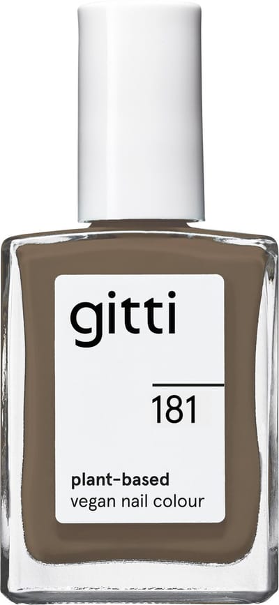 Gitti No. 181 - Dark Taupe - nagellak - minimaal 82% natuurlijk - 23 vrij - manicure - blijft 7 dagen zitten