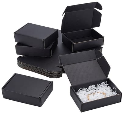 Dailygoods- Verzenddozen 20 Pack - Zwarte Geschenkdozen - Verzenddozen Kraft - Verzenddozen van Golfkarton - Milieuvriendelijk - Lichtgewicht en Robuust - Cadeauverpakking