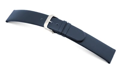 Lederband Merano 8mm donkerblauw glad