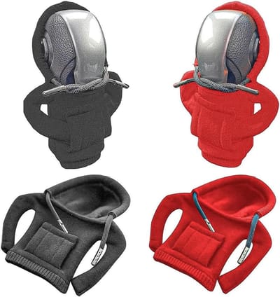 EGoods - Auto Versnellingspookknop Cover - Stofdichte Bescherming - Zwart Rood - Auto Accessoires