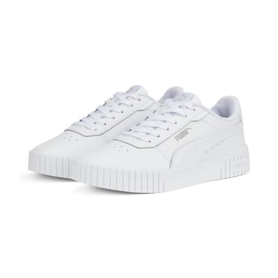 PUMA Carina 2,0 Dames Sneakers - Wit/Zilver