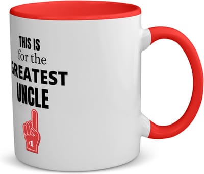 Akyol - this is for the greatest uncle koffiemok - theemok - rood - Oom - oom - verjaardag oom - cadeautje - kado - geschenk - 350 ML inhoud