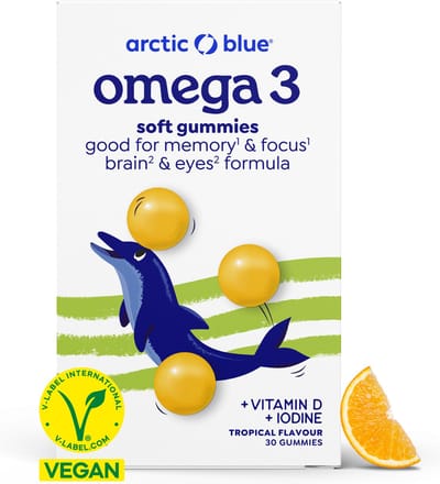 Arctic Blue - Omega 3 Gummies Vegan - Tropical smaak - 30 stuks