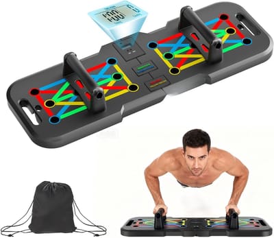 TIM® Push-upbord - Parallettes - Push-upbord - Zwart - 70cm x 26cm x 8cm
