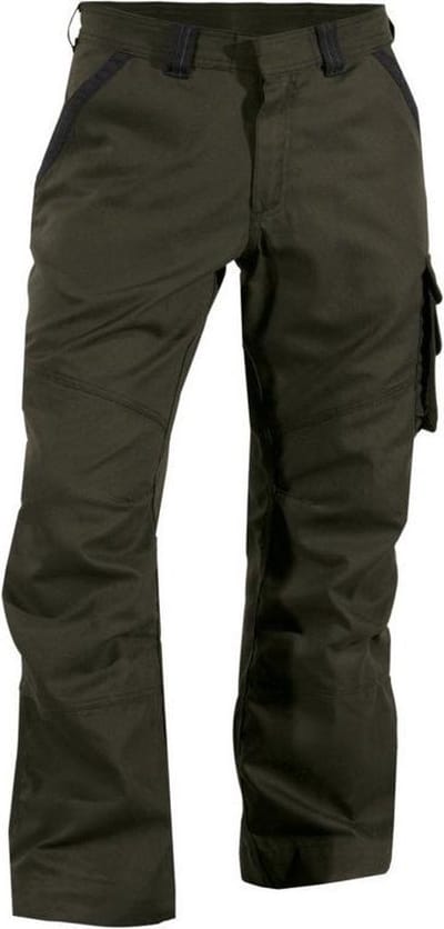 Dassy Stark Canvas werkbroek 200721 - binnenbeenlengte Standaard (81-86 cm) - Olijfgroen/Zwart - 48