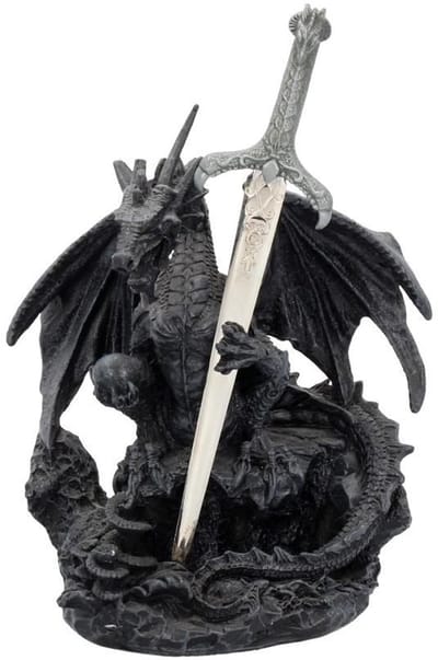 Nemesis Now Oath Of the Dragon beeld zwart Kunststof Unisex - Dragon, Gothic