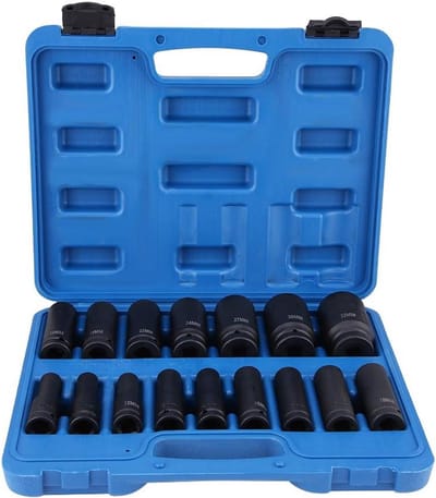 Store_9 - 16-delige Aandrijving Air Hex Bit-doppenset - Nauwkeurige Bits - Duurzaam en Sterk - 1/2 Inch Formaat - Geschikt voor Professioneel Gebru...