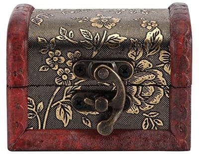 Dailygoods- Opbergdoos Vintage Houten - Juwelendoos met Slot - Decoratieve Opbergdoos - Sieraden Kistje - Duurzaam Hout - Elegant Ontwerp