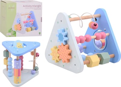Houten baby activiteiten driehoek - Joueco - vanaf 12 maanden