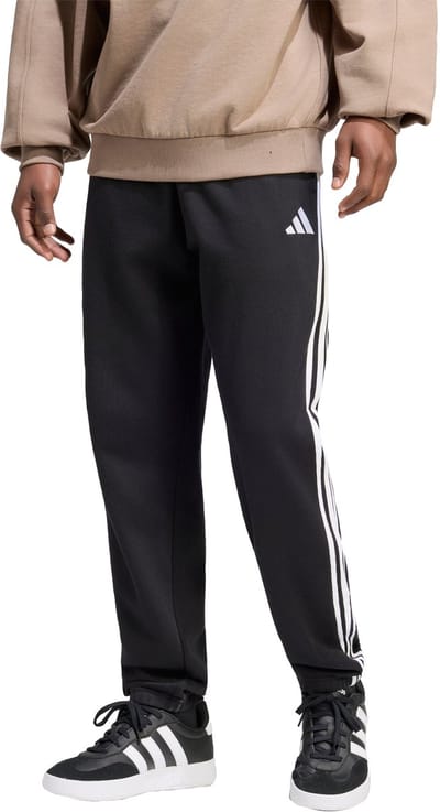 Adidas Sportswear Essentials 3-Stripes Sweaterstof Tapered Cuffed Broek - Heren - Zwart