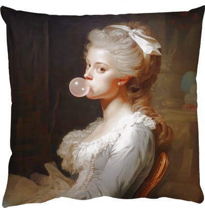 Sierkussens - Kussentjes Woonkamer - 50x50 cm - Vrouw - Barokjurk - Kauwgom