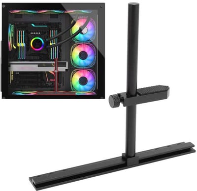 GPU Beugel - Aluminium Ondersteuningsbeugel - Verstelbare Hoogte/Lengte - Geschikt voor ITX/MATX/ATX - Ondersteunt 9/12/14 cm Ventilatoren - Veilige Ondersteuning voor Grafische Kaart - Grafische Kaart Steun