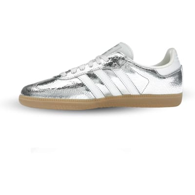 Adidas Samba OG Silver Metallic Cracked Leather