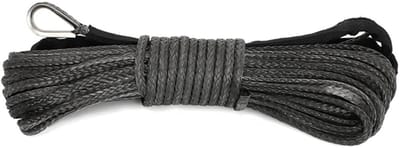 Dailygoods- Lierlijn 7700 lbs - Synthetisch Kabeltouw - 1/4" x 50' - Beschermende Schede - Lichtgewicht - UV-bestendig - Lierkabel