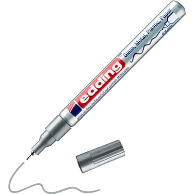 Edding Glanslakmarker 780 Rond 0,8 Mm Aluminium Zilver