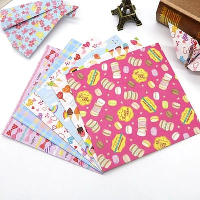 Origami Floral japonais pour enfants, 60 pièces, matériaux faits à la main, bricolage, Scrapbooking, papier artisanal pliant, motif de fleur carré, décor artisanal pink